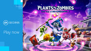 An Advertisement for Plants vs. Zombies: Battle for Neighborville being on EA access