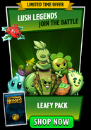 Iceberg Lettuce in an advertisement for the Leafy Pack (note: PvZ2 design is used)