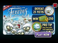 Treasure Yeti in an advertisement of A Very Yeti Feastivus Week 4