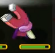 Magnet-shroom being hurt by an enemy active ability