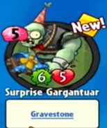 The player receiving Surprise Gargantuar from a Premium Pack