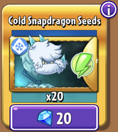 Cold Snapdragon's seeds in the store (Gold)