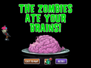 A Punk Zombie ate the player's Brains!