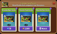 Bramble Bush's seeds in the Almanac section