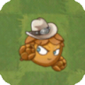 Dual Pistol Pinecone (white cowboy hat)