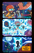 The first comic strip with the theme of Electric Boogaloo in the plant mission "Dance off the Disco"