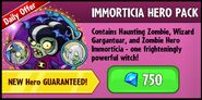 Wizard Gargantuar in an advertisement for Immorticia's Hero Pack