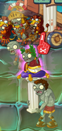 Roman Caesar Zombie granting a galea to a Roman Zombie