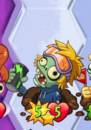 Energy Drink Zombie on the field, note that his arm is invisible due to a glitch