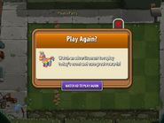Advertisement: Watch an ad to play again
