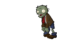 A Zombie walking forwards (animated)