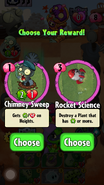 The player having the choice between Chimney Sweep or Rocket Science as the prize for completing a level before update 1.2.11