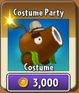 Coconut Cannon's costume in the store