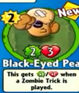 The player receiving Black-Eyed Pea from a Premium Pack