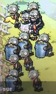 Trash Can Zombie in Survival: Endless (Four Trash Can Zombies in the seed selection screen)