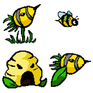 More concept art of Stinger along with a honeycomb plant