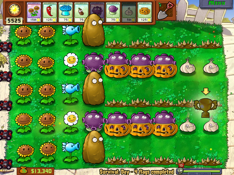 Stream Zombie Apocalypse - Plants vs Zombies rooftop level