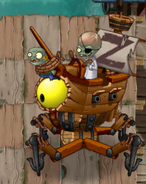 A close-up of Zombot Plank Walker