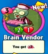 The player receiving a Brain Vendor from a Premium Pack