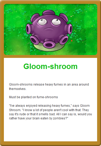 gloom shroom plants vs zombies