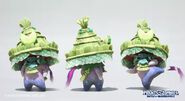 Concept model renders of the Cucumber Samurai set (Plants vs. Zombies: Battle for Neighborville)