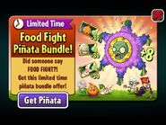 An in-game advertisement of Caulipower, Parsnip and Sweet Potato in the Food Fight Pinata Bundle