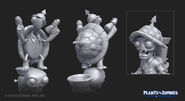 Concept model sculpture of the Secret Shell Company customization (Plants vs. Zombies: Battle for Neighborville)