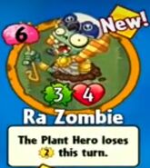 The player receiving Ra Zombie from a Premium Pack