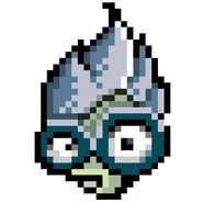 Pixelated Scientist's head