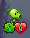 Peashooter shrunken by Shrink Ray