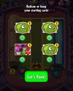 Three Squash cards in the mulligan section, along with a Shroom for Two card