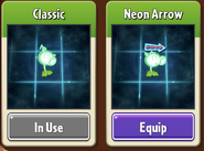 Electric Peashooter's costumes in the Almanac section (10.5.2)