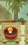 Sun-shroom being watered (animated, 10.5.2)