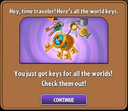 World Key Chain being obtained when the player did not unlock all worlds