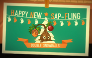 Sap-fling with its costume shown in a video about Feastivus