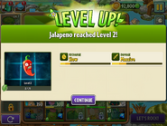 Jalapeno being upgraded to Level 2