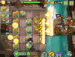 Plants vs Zombies 2 : Pirate Seas Day 16 Walkthrough 