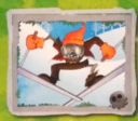 Skiing Zombie in a Plants vs. Zombies sticker album