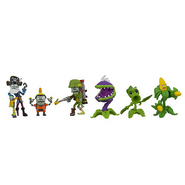 A Chomper figure with Captain Deadbeard, Foot Soldier, Imp, Kernel Corn, and Peashooter figures