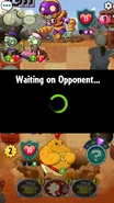 Waiting for Opponent screen, which usually appears if any player's internet is lagging