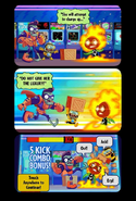 The second comic strip that appears when the player starts the third level