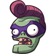 Super Brainz' head as a sticker in Plants vs. Zombies Stickers