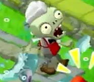 Ice Block Zombie's ice block breaking