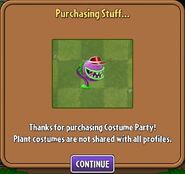 Purchasing Chomper's costume