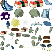 Sushi Chef Zombie's sprites