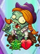 Line Dancing Zombie with 8/1 and a star icon on her strength