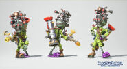 Concept model renders of the Agent Overkill set (Plants vs. Zombies: Battle for Neighborville)