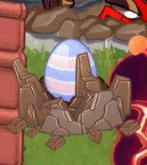 Rock Wall being used on Mystery Egg