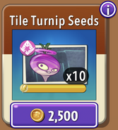 Tile Turnip's seeds in the store (10.6.2)