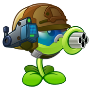 HD Gatling Pea with Costume